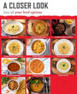 Emergency Food 120 Mains Food Options