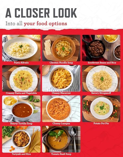 Emergency Food 120 Mains Food Options