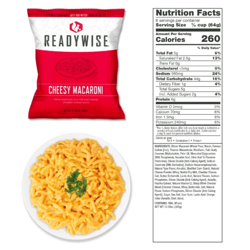 Emergency Food Cheesy Macaroni Pouch