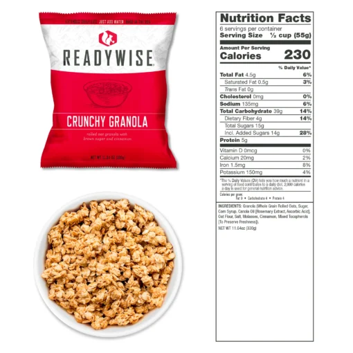 Emergency Food Crunchy Granola Pouch