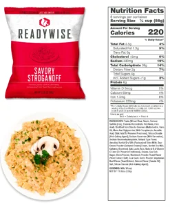 Emergency Food Savory Stroganoff Pouch