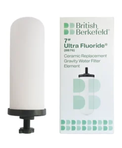 Gravity water filter with fluoride removal